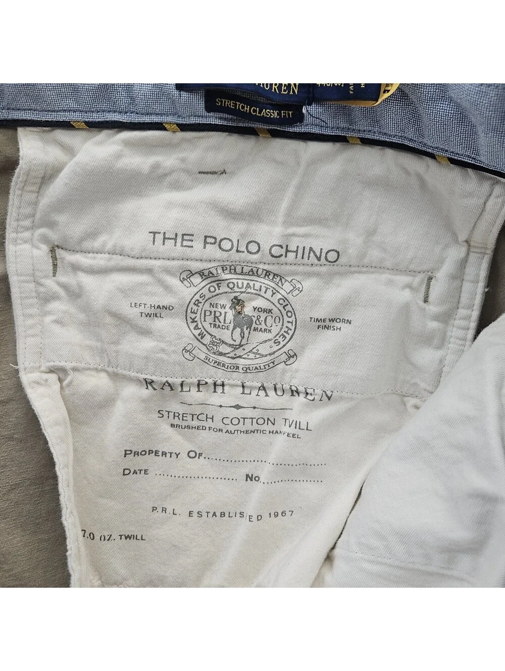 POLO Ralph Lauren Bedford Classic Fit Chino Pants 44Bx30 Beige